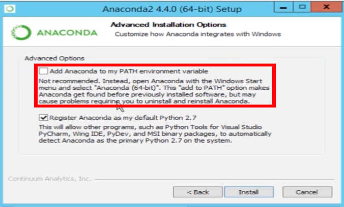 Instalación de anaconda en windows