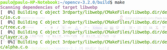 Instalacion de opencv