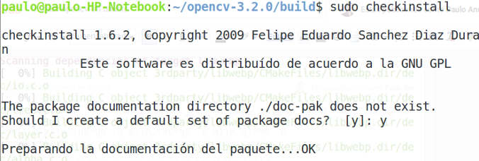 Instalacion de opencv